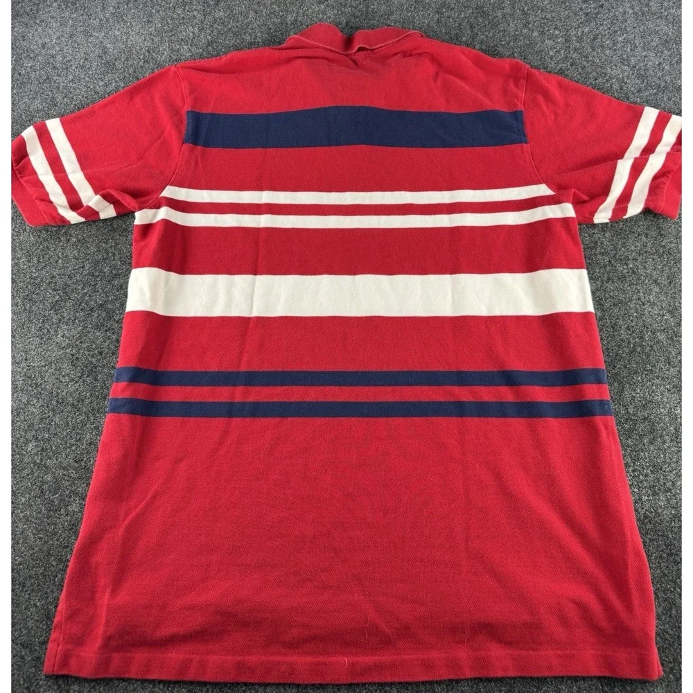 Polo Ralph Lauren XL Tall Red Stripe Rugby Polo Shirt Pony Logo